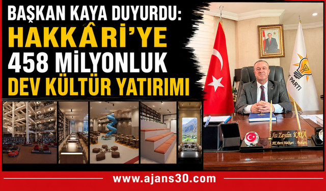 Başkan Kaya Duyurdu: Hakkâri’ye 458 Milyonluk Dev Kültür Yatırımı