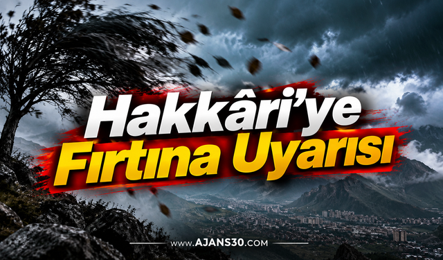 Hakkâri’ye Fırtına Uyarısı