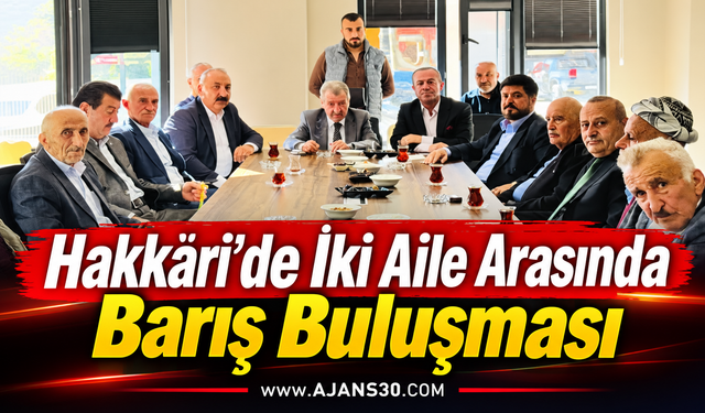 Hakkâri’de İki Aile Arasında Barış Buluşması