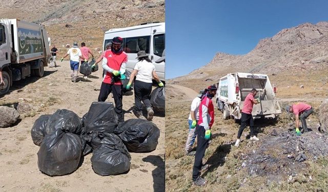 Sat Buzul Gölleri çöplerden Temizlendi