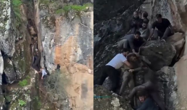 Hakkâri’de Dehşet Anları: Kayalıklara Sıkışan Genç Saatlerce Askıda Kaldı