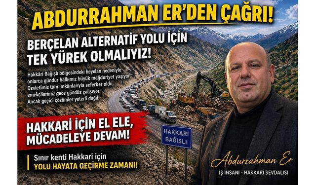 Hakkâri Bağışlı Bölgesindeki Heyelan ve Berçelan Alternatif Yolunun Acil Gerekliliği