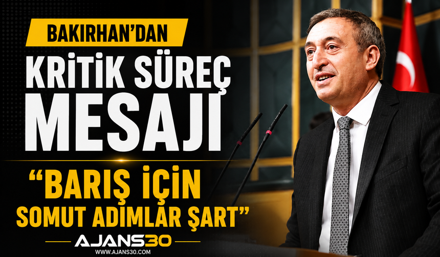 Bakırhan’dan Kritik Süreç Mesajı  Barış İçin Somut Adımlar Şart