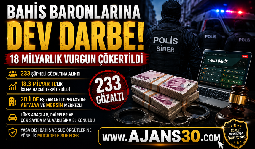 Bahis Baronlarına Dev Darbe 18 Milyarlık Vurgun Çökertildi