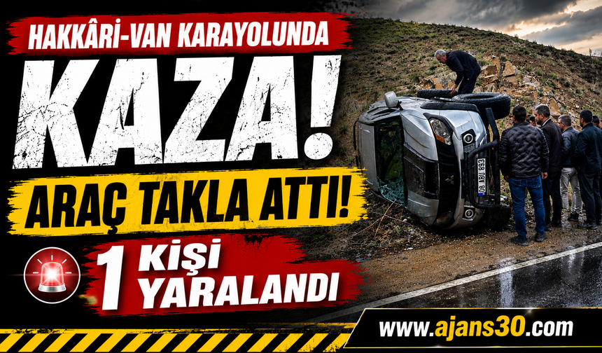 Hakkâri-Van Yolunda Kaza: 1 Kişi Yaralandı
