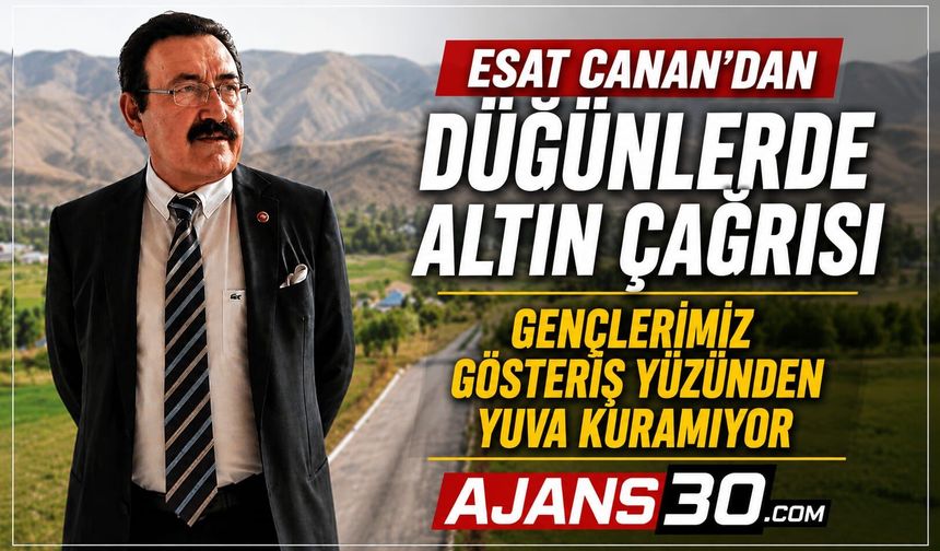 Esat Canan’dan Düğünlerde Altın Çağrısı