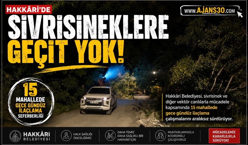 Hakkâri’de Sivrisineklere Geçit Yok
