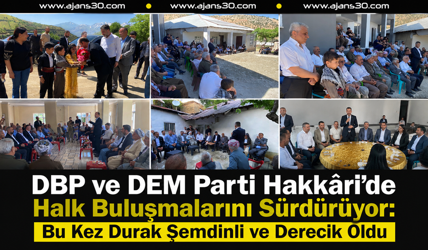 DBP ve DEM Parti’den Hakkâri’de Dayanışma ve Halk Buluşmaları