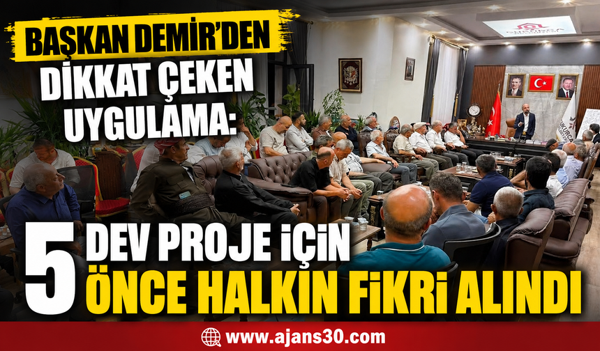 Başkan Demir Düğmeye Bastı: 5 Dev Proje Halkın Görüşüyle Şekillenecek
