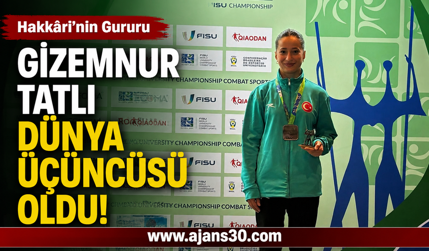 Hakkâri'nin Gururu Gizemnur Tatlı, Dünya Kürsüsüne Bir Kez Daha Çıktı