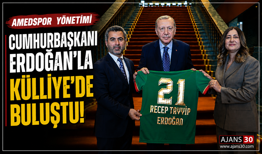 Amedspor Yönetimi Cumhurbaşkanı Erdoğan’la Külliye’de Buluştu
