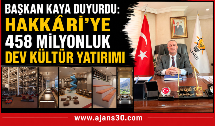 Başkan Kaya Duyurdu: Hakkâri’ye 458 Milyonluk Dev Kültür Yatırımı