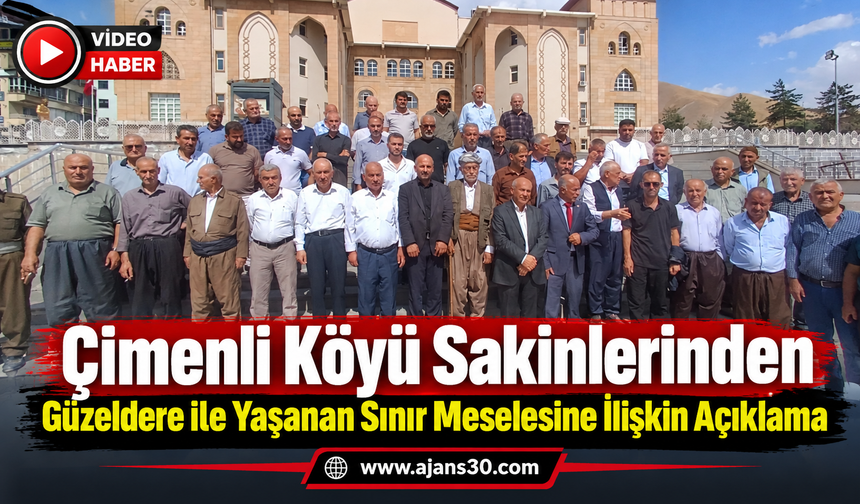 Çimenli Köyü Sakinlerinden Güzeldere ile Yaşanan Sınır Meselesine İlişkin Açıklama