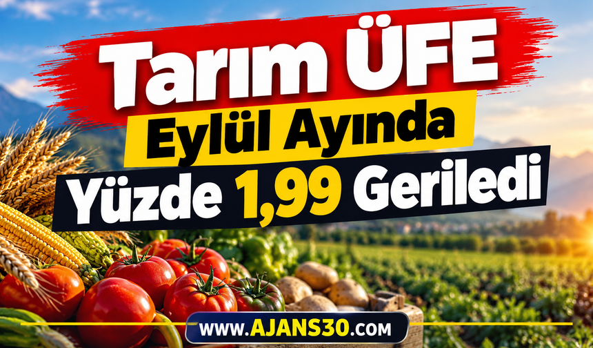 Tarım ÜFE Eylül Ayında Yüzde 1,99 Geriledi