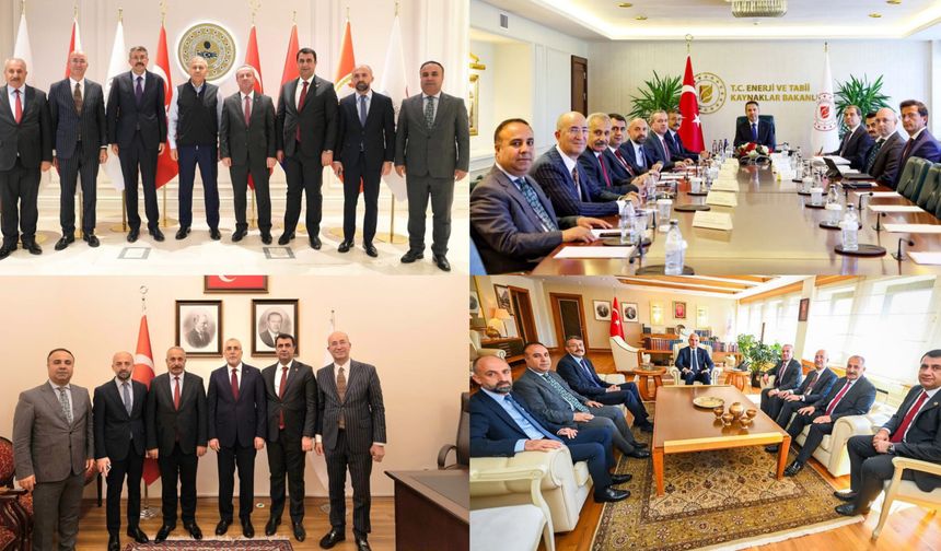 Hakkâri Valisi Ali Çelik ve Başkanlar Bakanlık Kapılarını Tek Tek Açtı